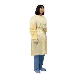 Cardinal Health™ Lightweight Isolation Gown with Ties Universal, Yellow, Spunbonded Polypropylene