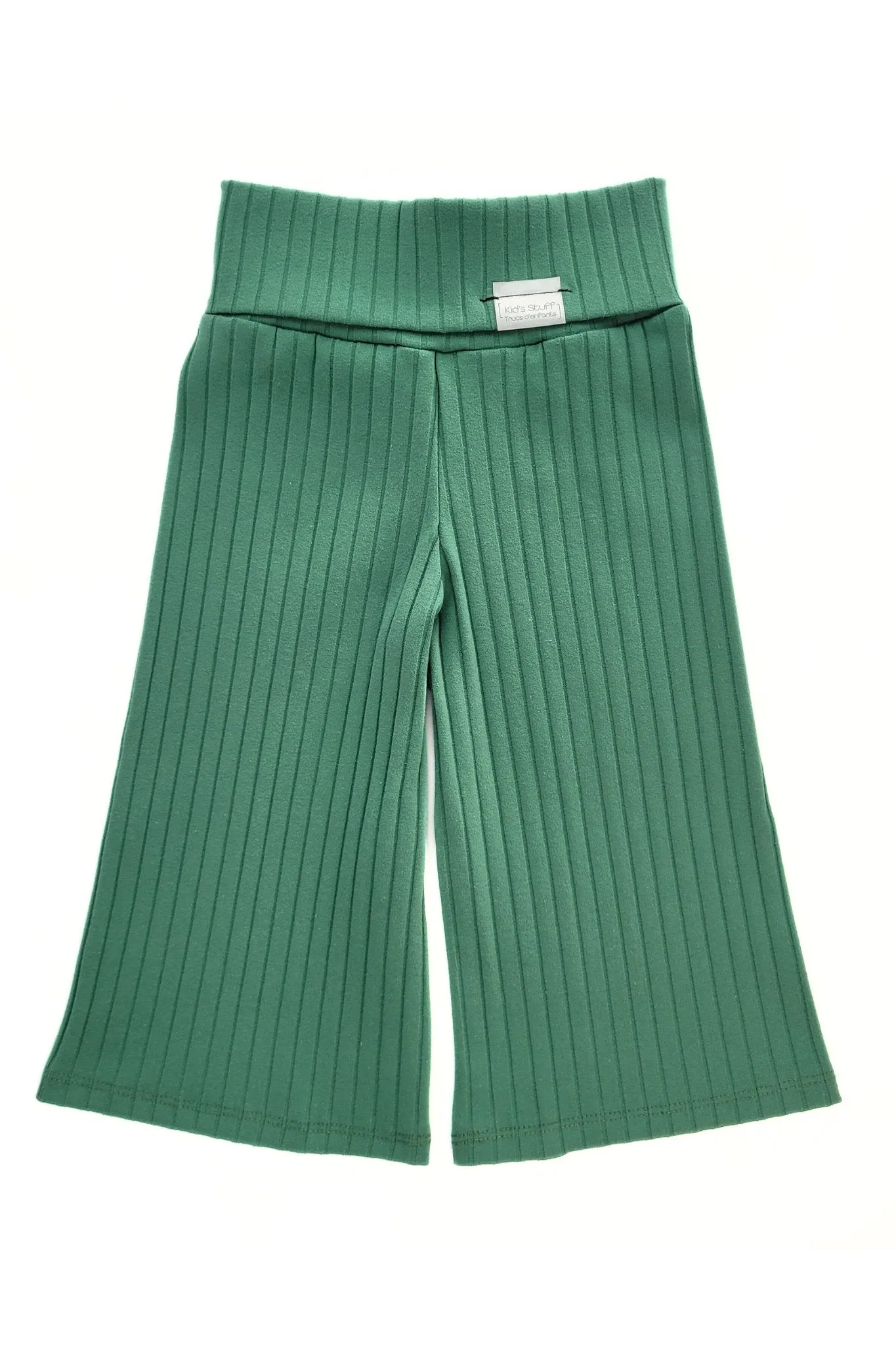 Danny Wide Leg Pants | Green Rib