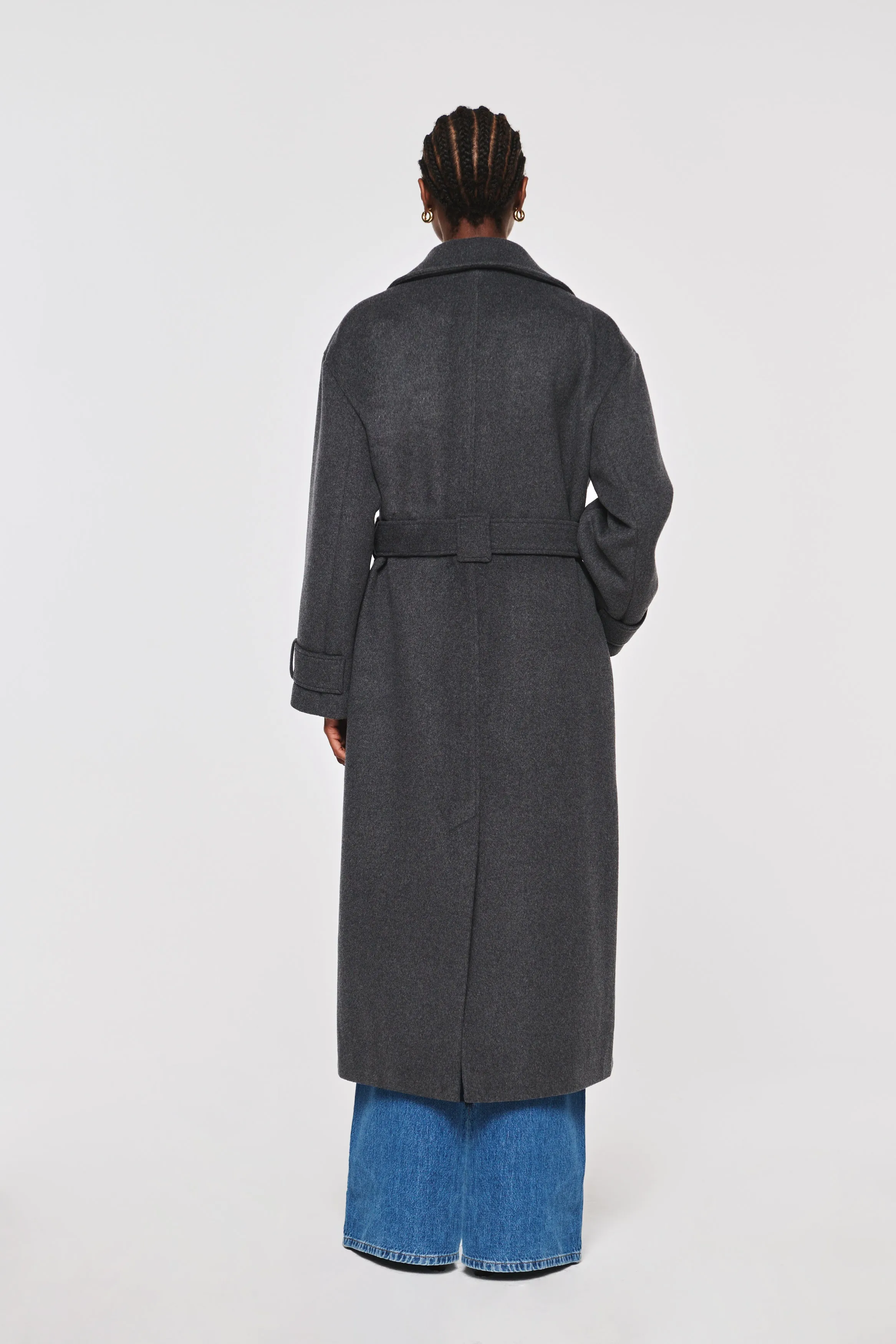 Exaggerated Oversized Wrap Wool Coat