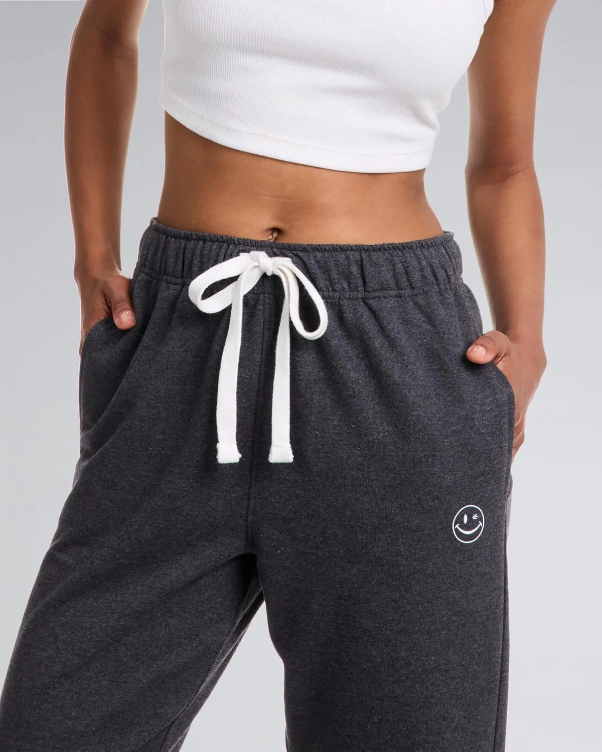 JOE BOXER Womens Sweatpants - French Terry Wide Leg Sweat Pants or Baggy Joggers - Comfy Womens Lounge Pants