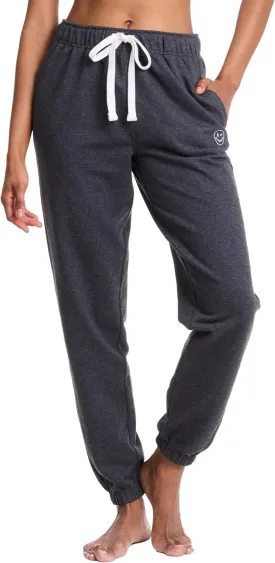 JOE BOXER Womens Sweatpants - French Terry Wide Leg Sweat Pants or Baggy Joggers - Comfy Womens Lounge Pants
