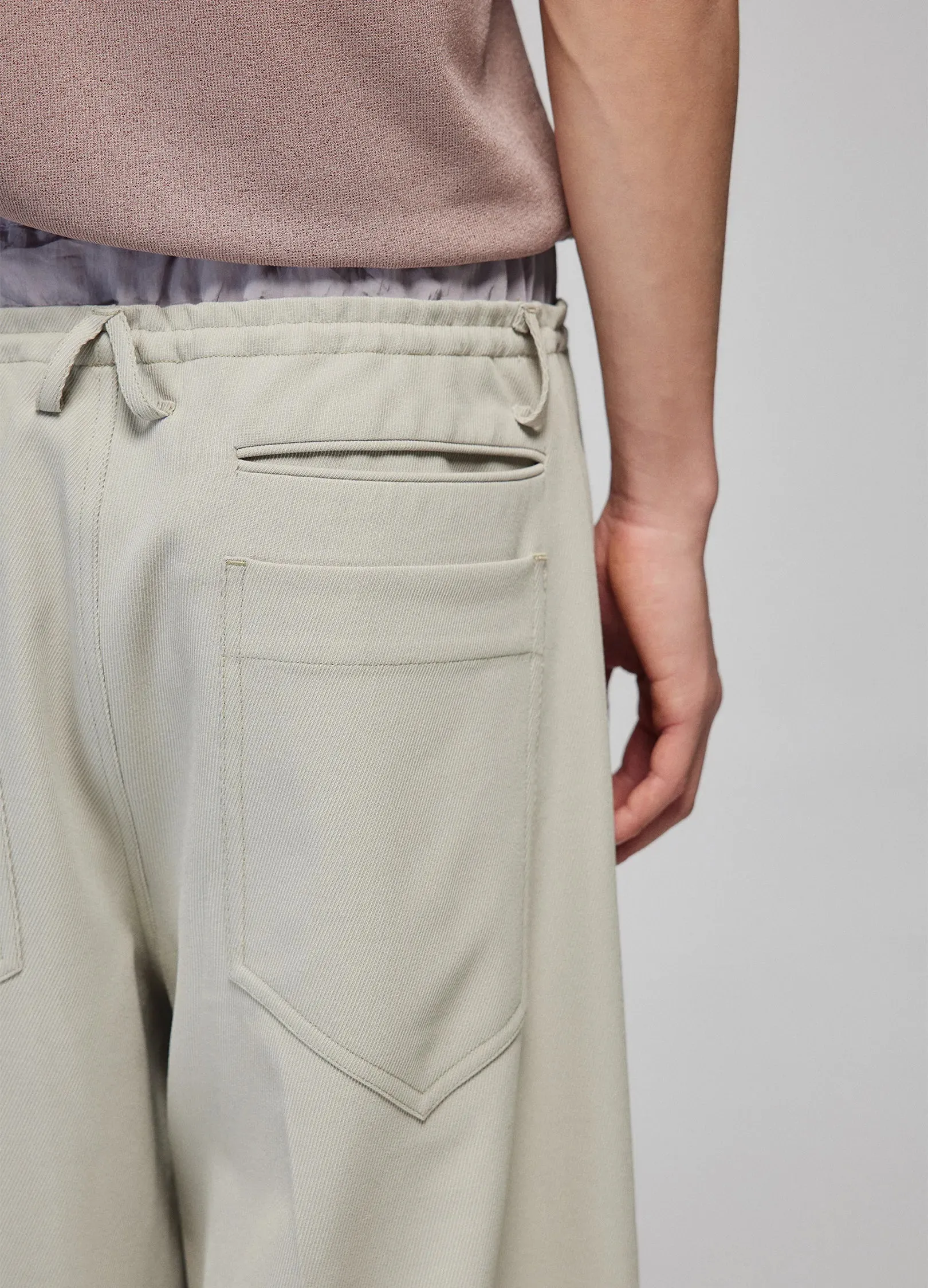 Light Splicing Wide-Leg Pants