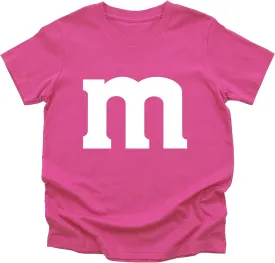 M Letter Funny Halloween Team Costume Design Gift Youth T-Shirt