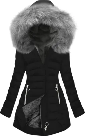 maisdgop Womens Winter Coats Mid Length Sherpa Lined Warm Heavy Jackets Thickened Windproof Outerwear With Fur Hood