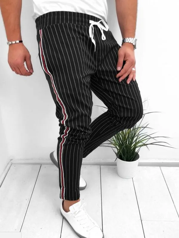 Men's Pinstriped Casual Pants