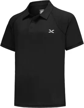 MOHEEN Men's Moisture Wicking Short Sleeve Polo Shirts UPF 50  Lightweight Performance Golf Shirts M-6XL