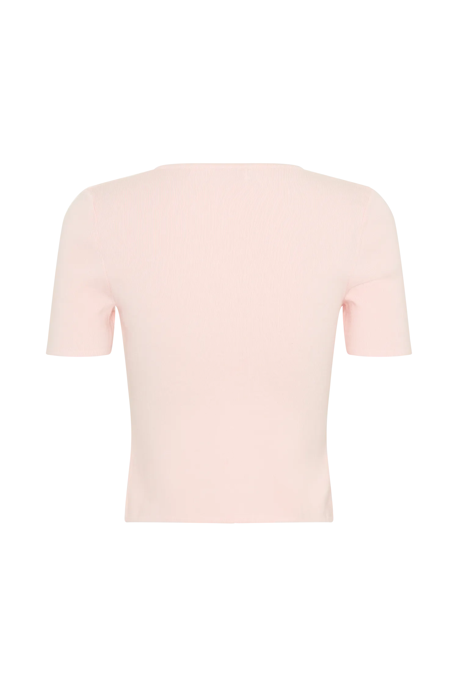 Monroe Embroidered Knit Top - Baby Pink And Ivory