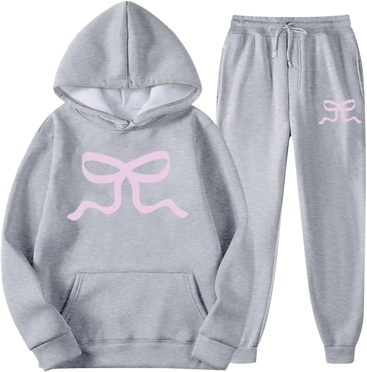 Sweatsuits For Women Set 2 Piece Hoodie Fall Long Sleeve Pullover And Long Pants Lounge Sets Oversize Y2K Tracksuit