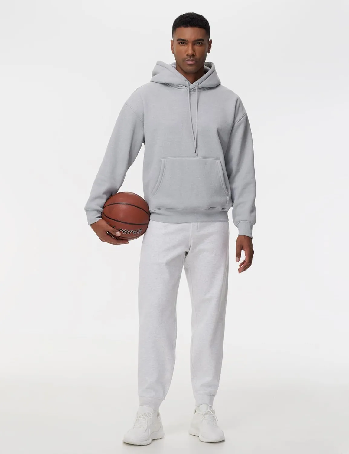 THE GYM PEOPLE Mens' Fleece Joggers Pants with Deep Pockets in Loose-fit Style