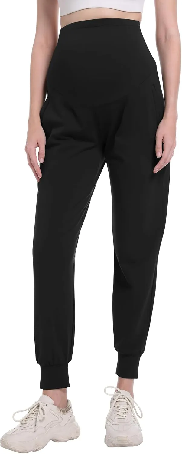 V VOCNI Maternity Joggers Pants Sweatpants Yoga Lounge Workout Activewear Pregnancy Pants with Pockets