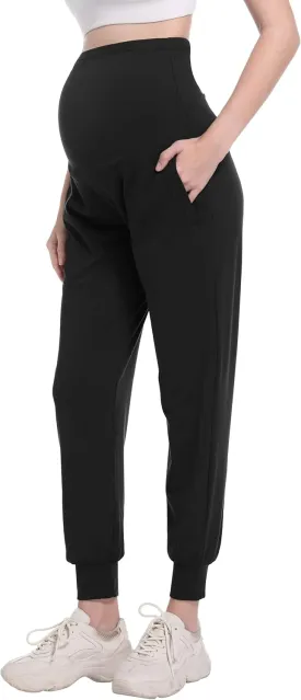 V VOCNI Maternity Joggers Pants Sweatpants Yoga Lounge Workout Activewear Pregnancy Pants with Pockets