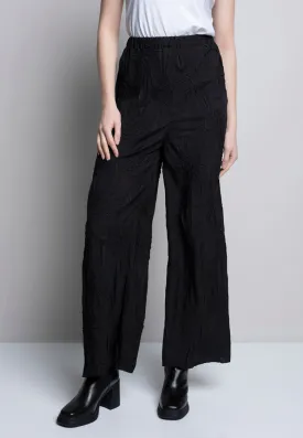Wide-Leg Embossed Pants