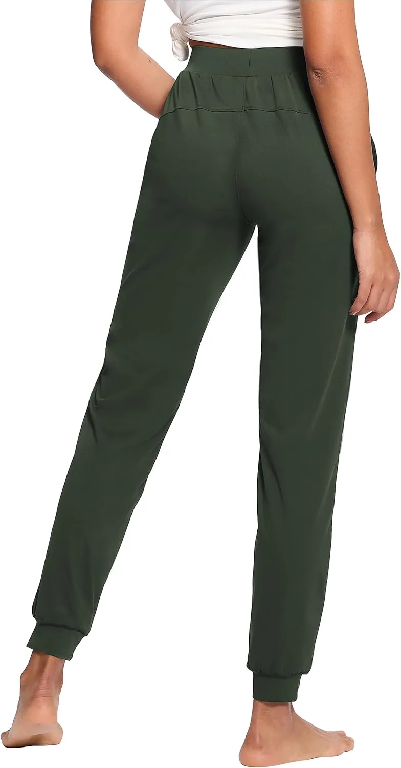 Women's 31"/33"/35"/37" Tall Inseam Joggers Running Sweatpants Pockets Tapered Athletic Workout Lounge Pants