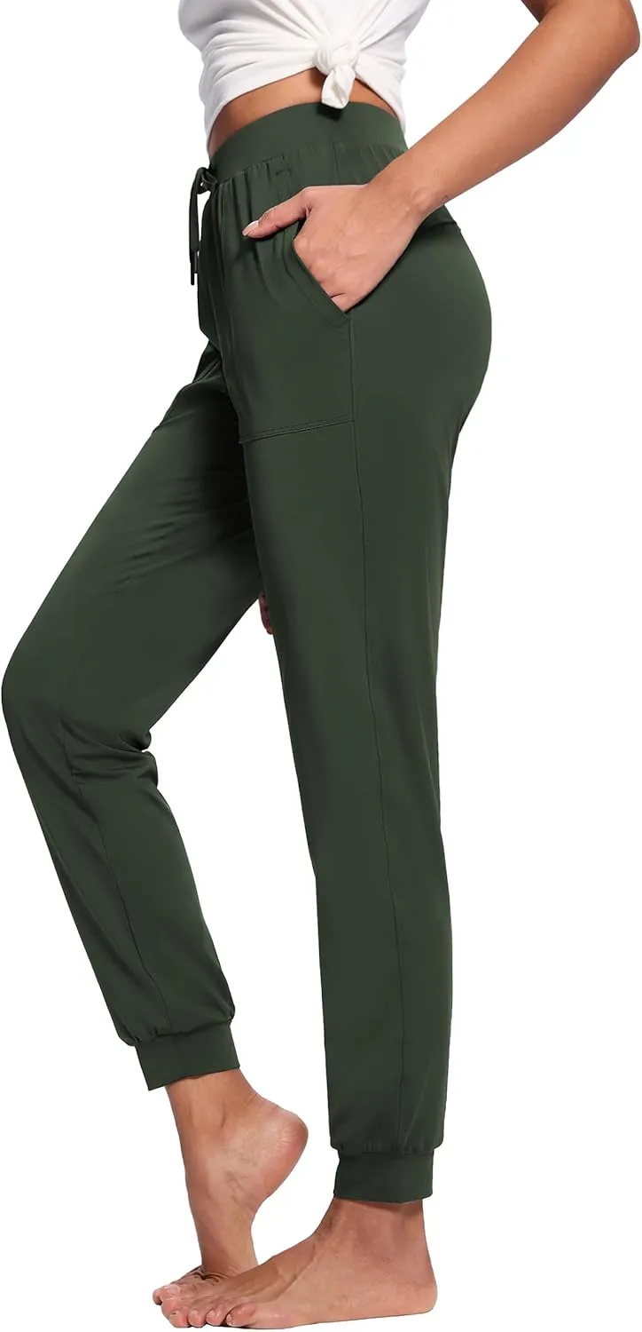 Women's 31"/33"/35"/37" Tall Inseam Joggers Running Sweatpants Pockets Tapered Athletic Workout Lounge Pants